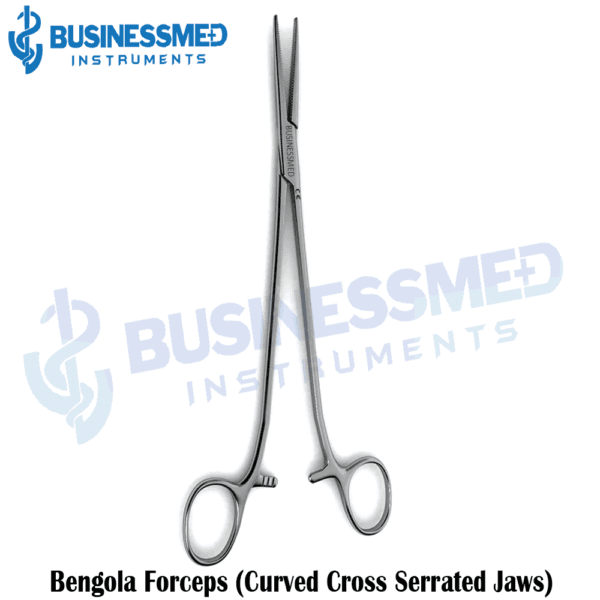 Bengola Forceps (Curved Cross Serrated Jaws)