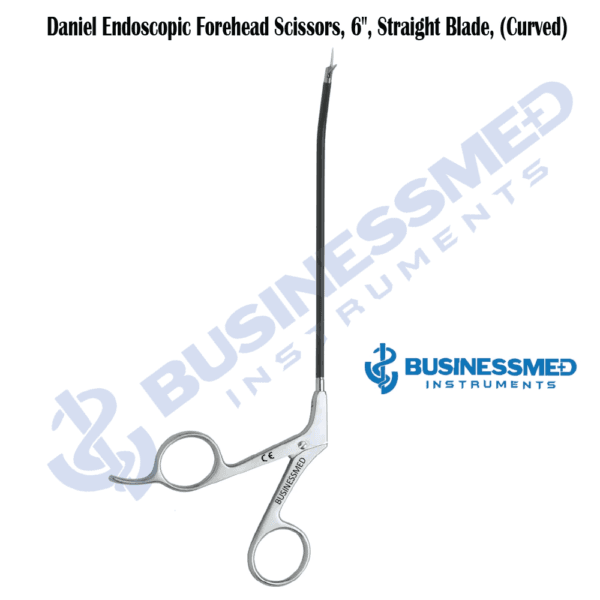 Daniel Endoscopic Forehead Scissors, 6″, Straight Blade, (Curved)