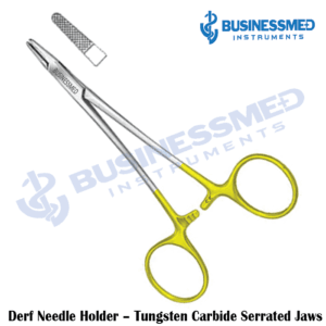 Derf Needle Holder – Tungsten Carbide Serrated Jaws