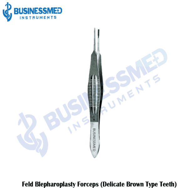 Feld Blepharoplasty Forceps (Delicate Brown Type Teeth)