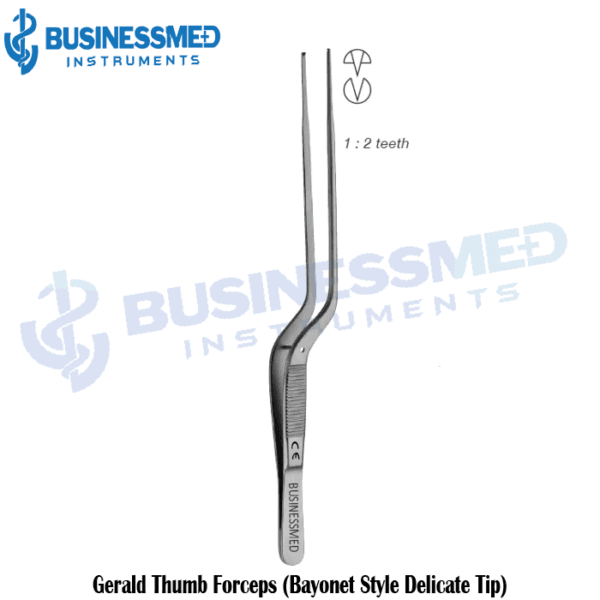 Gerald Thumb Forceps (Bayonet Style Delicate Tip)