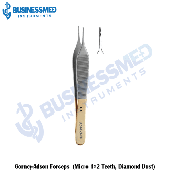 Gorney Adson Forceps (Micro 1×2 Teeth, Diamond Dust)