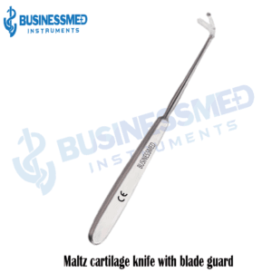 Maltz cartilage knife with blade guard – angled, 16cm