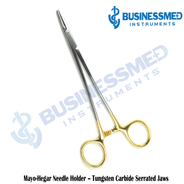 Mayo Hegar Needle Holder – Tungsten Carbide Serrated Jaws