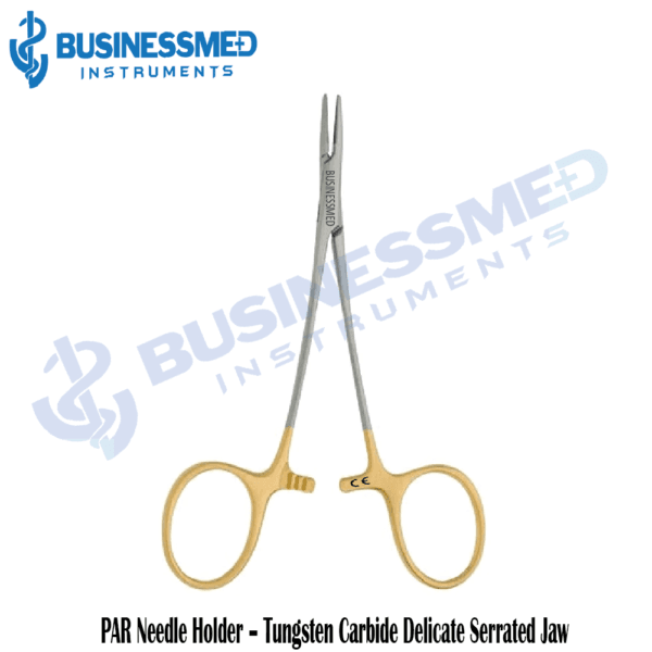 PAR Needle Holder – Tungsten Carbide Delicate Serrated Jaw