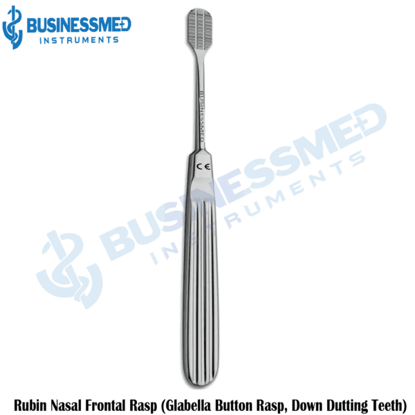 Rubin Nasal Frontal Rasp (Glabella Button Rasp, Down Dutting Teeth)