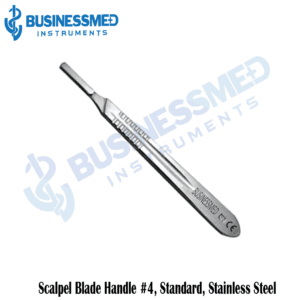 Scalpel Blade Handle #4, Standard, Stainless Steel