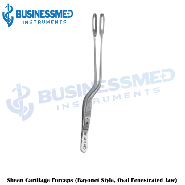 Sheen Cartilage Forceps (Bayonet Style, Oval Fenestrated Jaw)