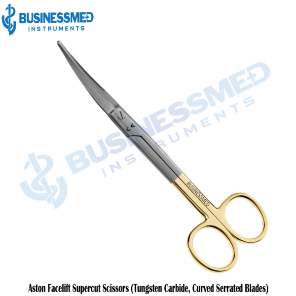 Aston Facelift Supercut Scissors (Tungsten Carbide, Curved Serrated Blades)