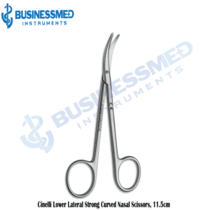 Cinelli Lower Lateral Strong Curved Nasal Scissors, 11.5cm