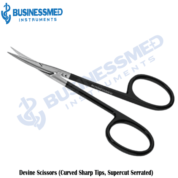 Devine Scissors (Curved Sharp Tips, Supercut Serrated)