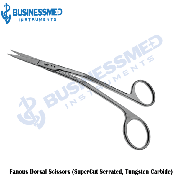 Fanous Dorsal Scissors (SuperCut Serrated, Tungsten Carbide)