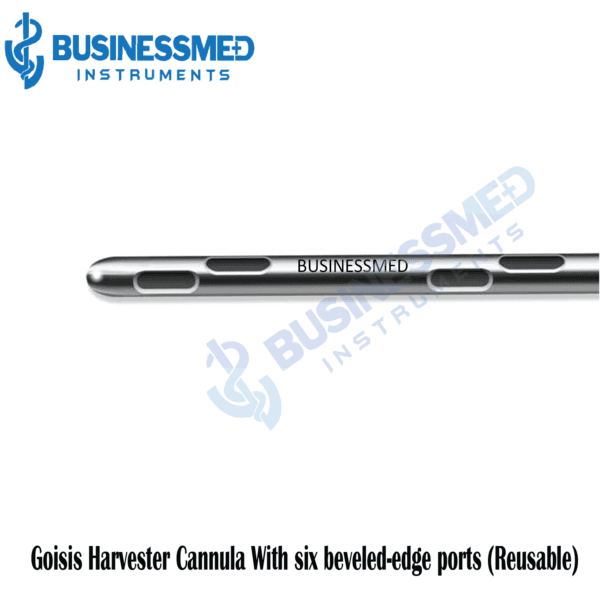 Goisis Harvester Cannula With six beveled edge ports 2.1mmx10cm Reusable