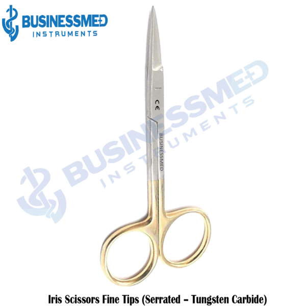 Iris Scissors Fine Tips (Serrated – Tungsten Carbide)