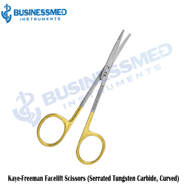 Kaye Freeman Facelift Scissors (Serrated Tungsten Carbide, Curved)