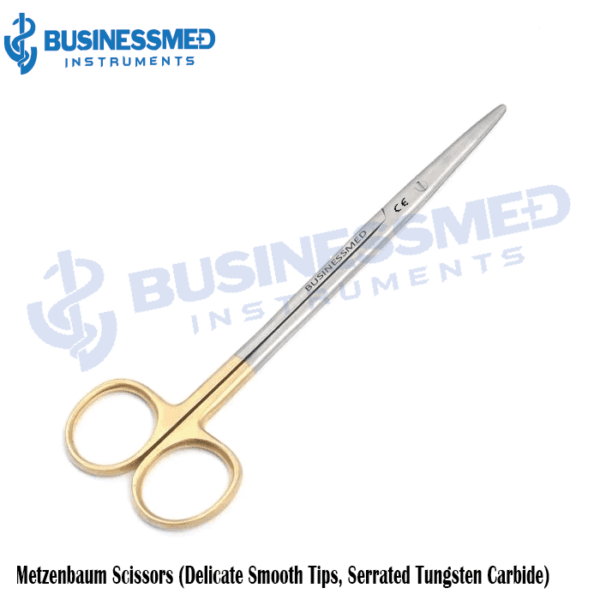 Metzenbaum Scissors (Delicate Smooth Tips, Serrated Tungsten Carbide)