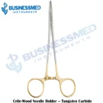 Crile Wood Needle Holder Tungsten Carbide