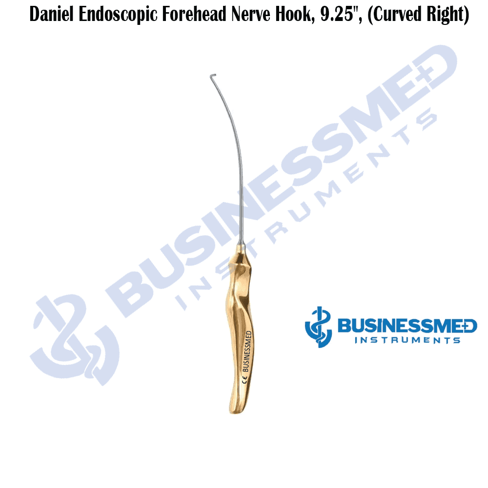 Daniel Endoscopic Forehead Nerve Hook 9.25inch Curved Right 1 1 Daniel Endoscopic Forehead Nerve Hook 9.25inch Curved Right 1 1
