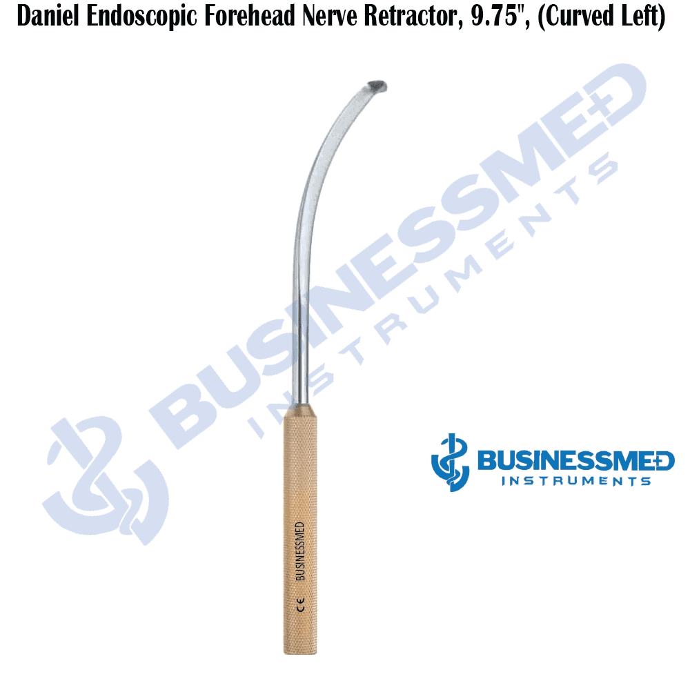 Daniel Endoscopic Forehead Nerve Retractor 9.75inch Curved Left 1 Daniel Endoscopic Forehead Nerve Retractor 9.75inch Curved Left 1