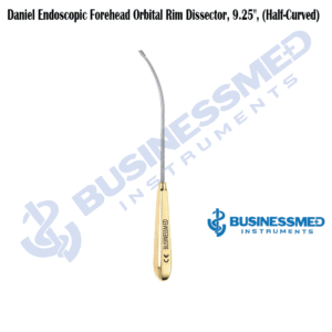 Daniel Endoscopic Forehead Orbital Rim Dissector 9.25inch Half Curved 1