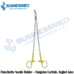 Finochietto Needle Holder Tungsten Carbide Angled Jaws