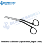 Fomon Dorsal Nasal Scissors Supercut Serrated Tungsten Carbide