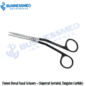 Fomon Dorsal Nasal Scissors Supercut Serrated Tungsten Carbide
