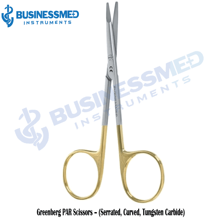 Greenberg PAR Scissors Serrated Curved Tungsten Carbide Greenberg PAR Scissors Serrated Curved Tungsten Carbide