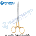 Julian Needle Holder Tungsten Carbide Serrated Jaw