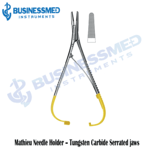 Mathieu Needle Holder Tungsten Carbide Serrated jaws