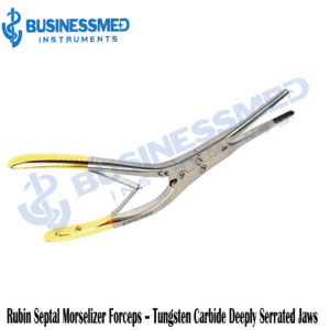 Rubin Septal Morselizer Forceps Tungsten Carbide Deeply Serrated Jaws
