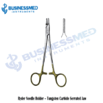 Ryder Needle Holder Tungsten Carbide Serrated Jaw