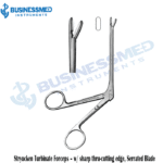 Stryucken Turbinate Forceps with sharp thru cutting edge Serrated Blade
