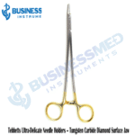 Tebbetts Ultra Delicate Needle Holders Tungsten Carbide Diamond Surface Jaw