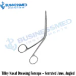 Tilley Nasal Dressing Forceps Serrated Jaws Angled