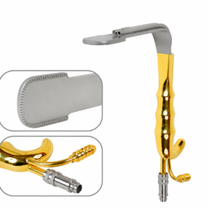 lighted breast retractor fiber optics suction