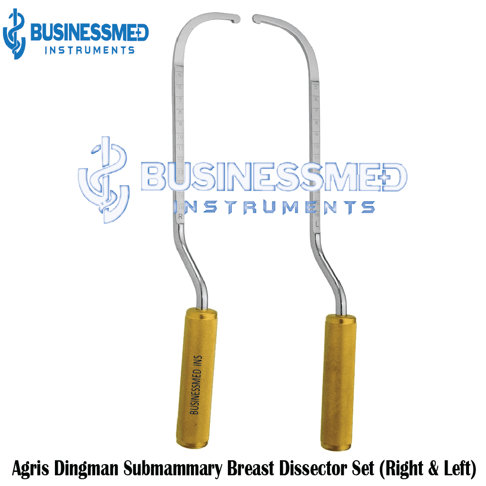 Agris Dingman Submammary Breast Dissector Set - Surgical Grade Stainless Steel - BusinessMed Instruments