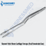 Bayonet Style Sheen Cartilage Forceps Oval Fenestrated Jaw 1 1