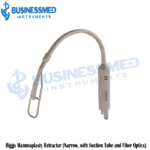 Biggs Mammaplasty Retractor Narrow with Suction Tube and Fiber Optics 1