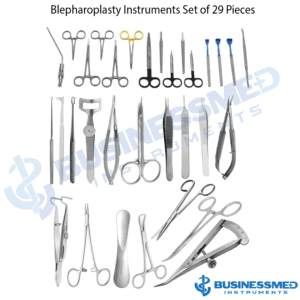 Blepharoplasty Instruments Set of 29 Pieces - Surgical Grade Stainless Steel - BusinessMed Instruments