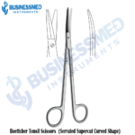 Boettcher Tonsil Scissors Serrated Supercut Curved Shape 1
