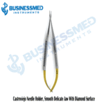Castroviejo Needle Holder Smooth Delicate Jaw With Diamond Surface 1