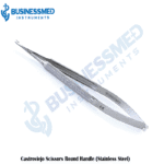 Castroviejo Scissors Round Handle Stainless Steel