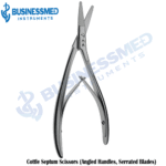 Cottle Septum Scissors Angled Handles Serrated Blades 1