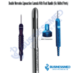 Double Mercedes Liposuction Cannula With Fixed Handle Six Shifted Ports 1