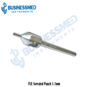FUE Serrated Punch 1.1mm - Surgical Grade Stainless Steel - BusinessMed Instruments