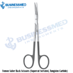 Fomon Saber Back Scissors Supercut Serrated Tungsten Carbide