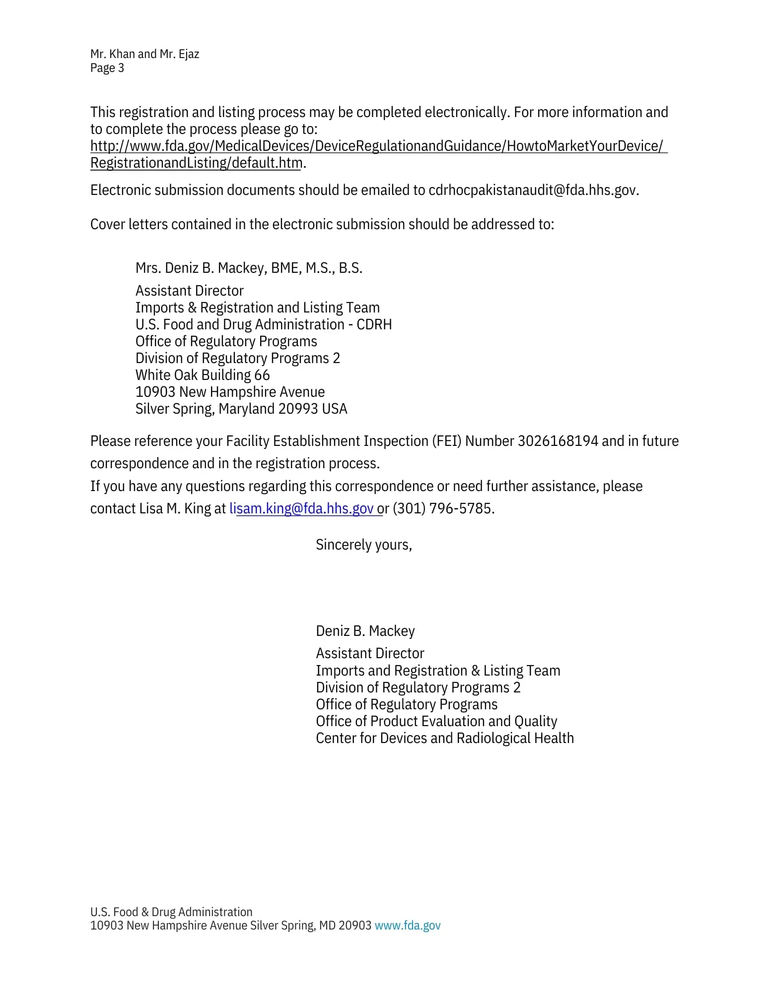 GMP FDA Green List Approval 2