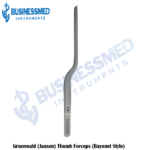 Gruenwald Jansen Thumb Forceps Bayonet Style