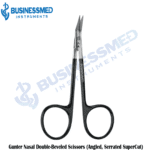 Gunter Nasal Double Beveled Scissors Angled Serrated SuperCut 1